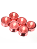 MARELIDA 6er Set LED Teelichter flackernd D. 3,8cm in rot