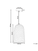 Beliani Pendelleuchten KERIO in Braun - (W) 29 x (H) 129 x (L) 29 cm