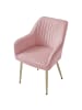SONGMICS Esszimmerstuhl Tyra in Pastellrosa - (B)62.5 x (H)85 x (T)60 cm