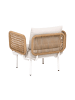 Beliani Sessel BAUCINA in Beige/Weiß/Braun - (W) 77 x (H) 75 x (L) 68 cm
