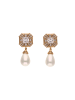 gaya Women Earrings in Rose Gold White