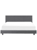 Beliani Doppelbett ALBI in Grau/Schwarz - (W) 195 x (H) 94 x (L) 211 cm