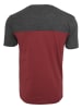 Urban Classics Urban Classics Herren 3-Tone Pocket Tee in burgundy/cha/gry