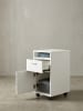 KADIMA DESIGN Rollcontainer | Weiß, 33x63x38cm, Schubladen, Tür