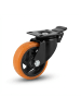 relaxdays 4 x Lenkrollen in Schwarz/ Orange - 100 mm