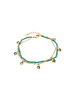 Luxenter Armband mit Smaragd-Zirkonia, 18 Karat Gelbgold-Finish – Zaru