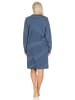 NORMANN Interlock Nachthemd langarm Bündchen Streifenoptik - 87738 in marine