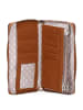 Zwei Eva Geldbörse 20 cm in nubuk cognac