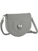 tectake Schicke Trachtenhandtasche in Wildlederoptik, grau