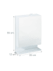 relaxdays Badspiegelschrank mit Steckdose in Weiß - (B)35 x (H)55 x (T)12 cm
