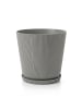 relaxdays 2x Blumentopf in Hellgrau - (H) 20 x Ø 20 cm