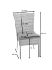 MCW 2er-Set Poly-Rattan Stuhl G19, Grau, Kissen dunkelgrau