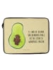 Mr. & Mrs. Panda Hülle Laptop Avocado Kern mit Spruch in Gelb Pastell