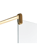 Beliani Duschwand AHAUS in Transparent/Gold - (W) 90 x (H) 190 x (L) 90 cm