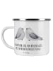 Mr. & Mrs. Panda Tasse 9. Hochzeitstag Keramikhochzeit mit Spruch in Weiß
