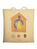 Mr. & Mrs. Panda Tote Bag Vogel Haus ohne Spruch in Gelb Pastell