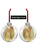 Mr. & Mrs. Panda Christbaumkugel Hund Dogge Design ohne Spruch in Weiß