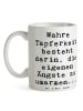 Mr. & Mrs. Panda Tasse Spruch Tapferkeit Umarmung mit Spruch in Weiß