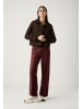 More & More kurze Velourslederjacke in espresso brown