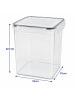 relaxdays 4 x Vorratsdosen in Transparent - 5,2 l