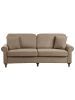 Beliani 3-Sitzer Sofa GINNERUP in Braun - (W) 195 x (H) 84 x (L) 76 cm