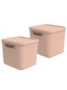 Rotho 2er-Set Aufbewahrungskiste 40l in Meadow rose