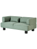 Beliani 2-Sitzer Sofa MOVIK in Grün/Braun - (W) 183 x (H) 74 x (L) 90 cm
