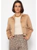SASSYCLASSY Jacke in Wildlederoptik in Beige