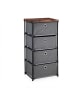 relaxdays Kommode in Grau/ Braun - (B)43 X (H)85 x (T)33 cm