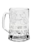 Mr. & Mrs. Panda Gravur Bierkrug Nachtfalter Schneemann mit Spruch in Transparent