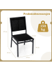 COSTWAY Gartenstuhl Alu 2er Set in Schwarz