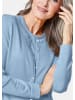 GOLDNER Strickset Figurnahes Twin-Set aus Pima-Baumwolle in himmelblau