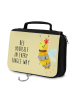 Mr. & Mrs. Panda Kosmetiktasche Biene Blume mit Spruch in Gelb Pastell