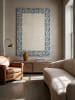 KADIMA DESIGN Teppich Wolle Handgetuftet BROK Floral Wohnzimmer Wohnlich in Blau-Beige