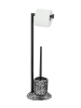 Wenko Stand WC-Garnitur Terrazzo, Stand WC-Garnitur Mod. Terrazzo in Schwarz