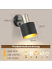 ZMH Wandleuchte 1-flammige E27 in schwarzgold drehbar 330° mit Schalter Metall