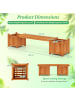 COSTWAY Blumenkasten mit Gartenbank 169 x 35 x 35 cm in Orange