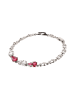 NAEMI Women Bracelet in Silver White Pink
