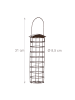 relaxdays 2 x Meisenknödelhalter in Braun - (H)31 x Ø 8,5 cm