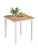HOMCOM Esstisch-69L x 69B x 75H cm-Eiche