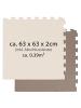 eyepower Puzzlematte Braun Beige 4 Matten je 60x60x2cm + 2 Randstücke braun