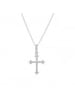 Alexander York Kette mit Anhänger KREUZ mit Zirkonia in 925 Sterling Silber, 2-tlg. in silber