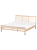 Beliani Doppelbett SALERNAS in Braun - (W) 186 x (H) 100 x (L) 206 cm
