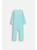 Coccodrillo Baumwollstrampler mit langen Ärmeln in türkis