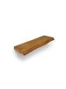 relaxdays Wandregal "Baumkante" in Braun - (B)70 x (H)3 x (T)22 cm