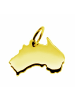 Schmuckador Anhänger der Landkarte Australien in massiv 585 Gelbgold in gold