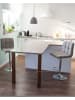 Beliani 2-tlg Drehhocker MARION in Beige/Silber