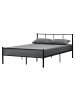 en.casa Metallbett Laos in Schwarz (B)140cm