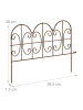 relaxdays 4 x Beeteinfassung in Bronze - (B)38,5 x (H)28 cm