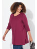Ulla Popken Longshirt in dunkle beere
